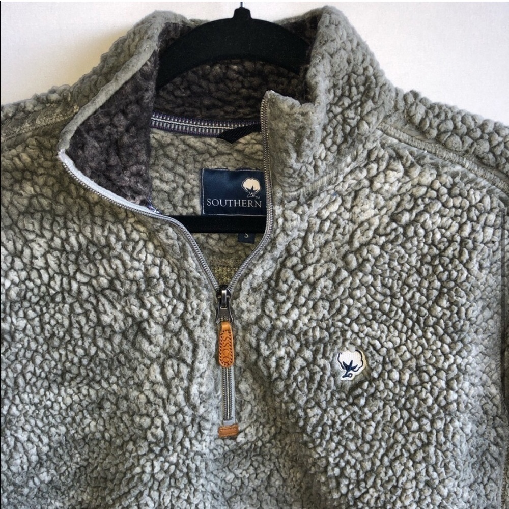 Southern Shirt Grey Sherpa Pullover Jacket - Picture 4 of 8